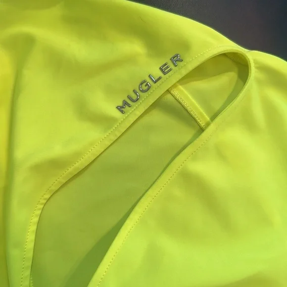 Thierry Mugler Vibrant Yellow Bodysuit size 36 US S - Picture 3 of 10